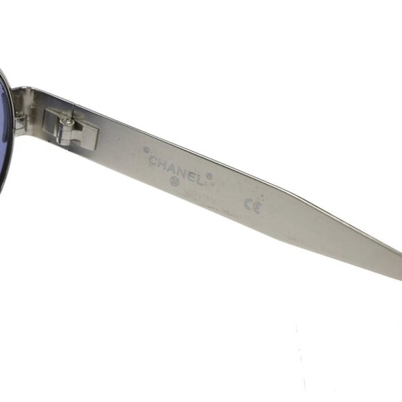 CHANEL CC Logo Sunglasses Eye Wear 06933 Metal Plastic Silver Blue Italy 63RF644 main image 11